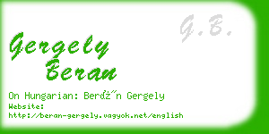 gergely beran business card